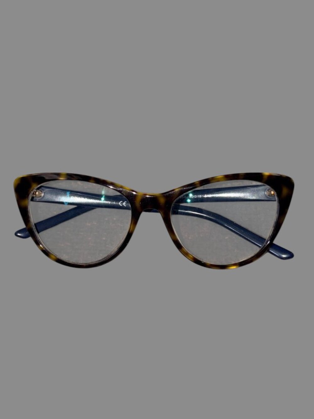 Prada VPR 05X Cat Eye Eyeglasses Tortoise Blue 53-18-140 Made in Italy Case - Picture 2 of 14
